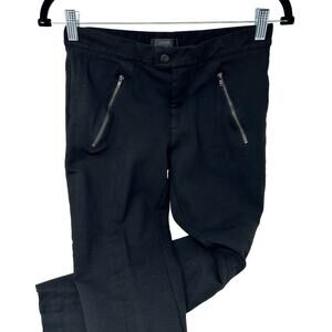 J.Crew Pixie‎ Mid Rise Ankle Ponte Pant  SZ 4 Asymmetrical Zip Stretch Slim Leg